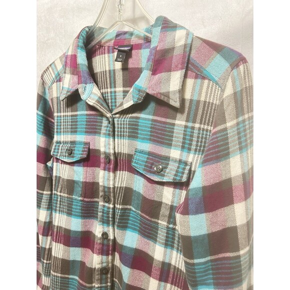Patagonia Organic Cotton‎ Womens Size 8 Plaid Flannel Hiking Outdoors Mountains - Picture 9 of 12